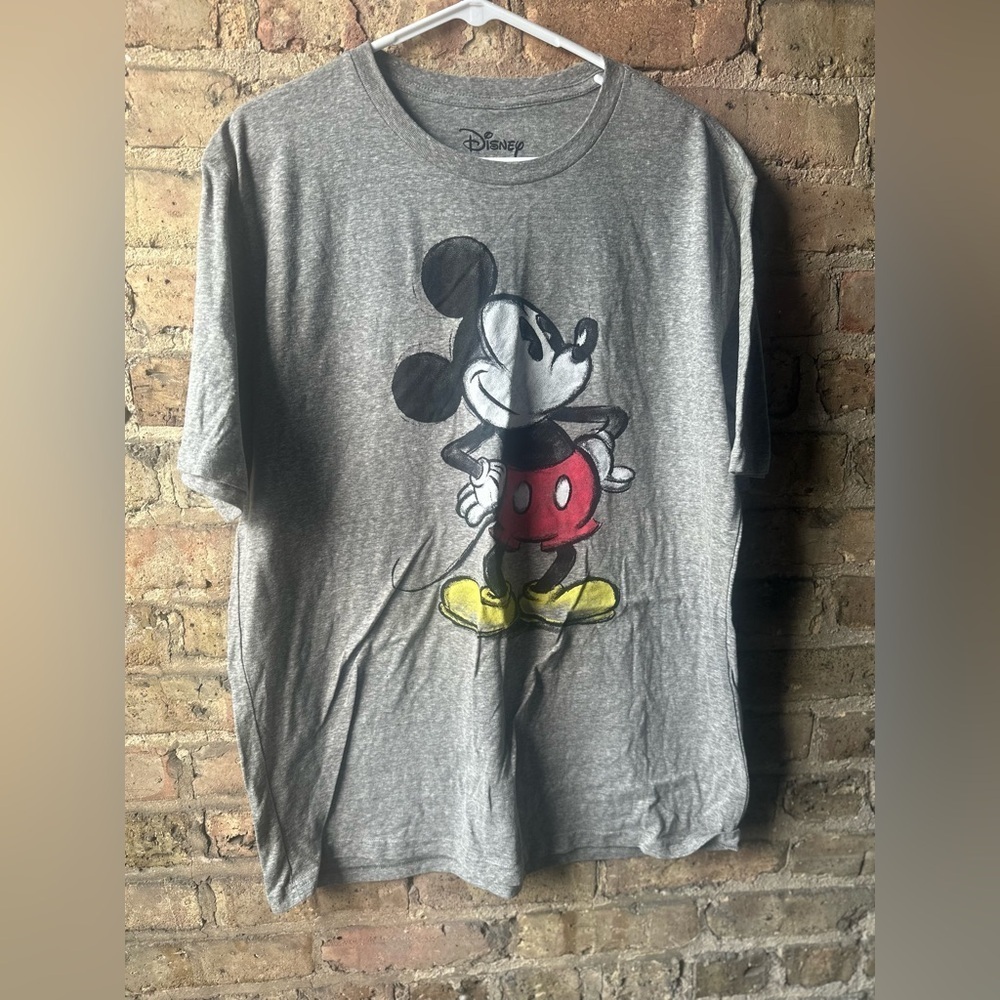 Disney Heather Gray Logo Tee